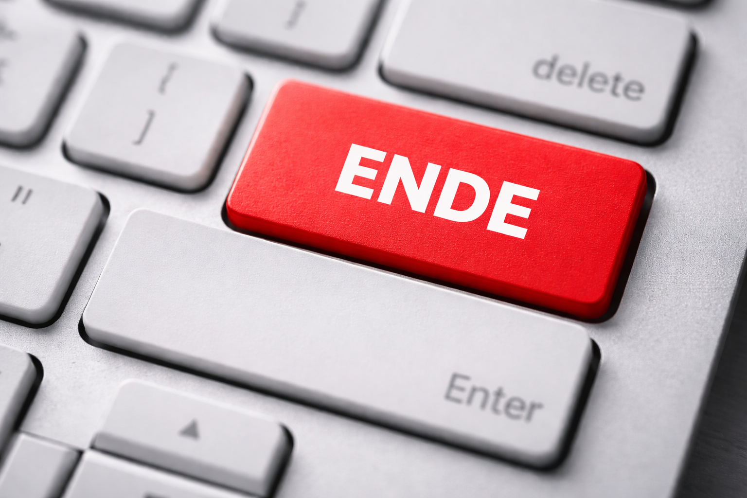 Tastatur mit Aufschrift Ende