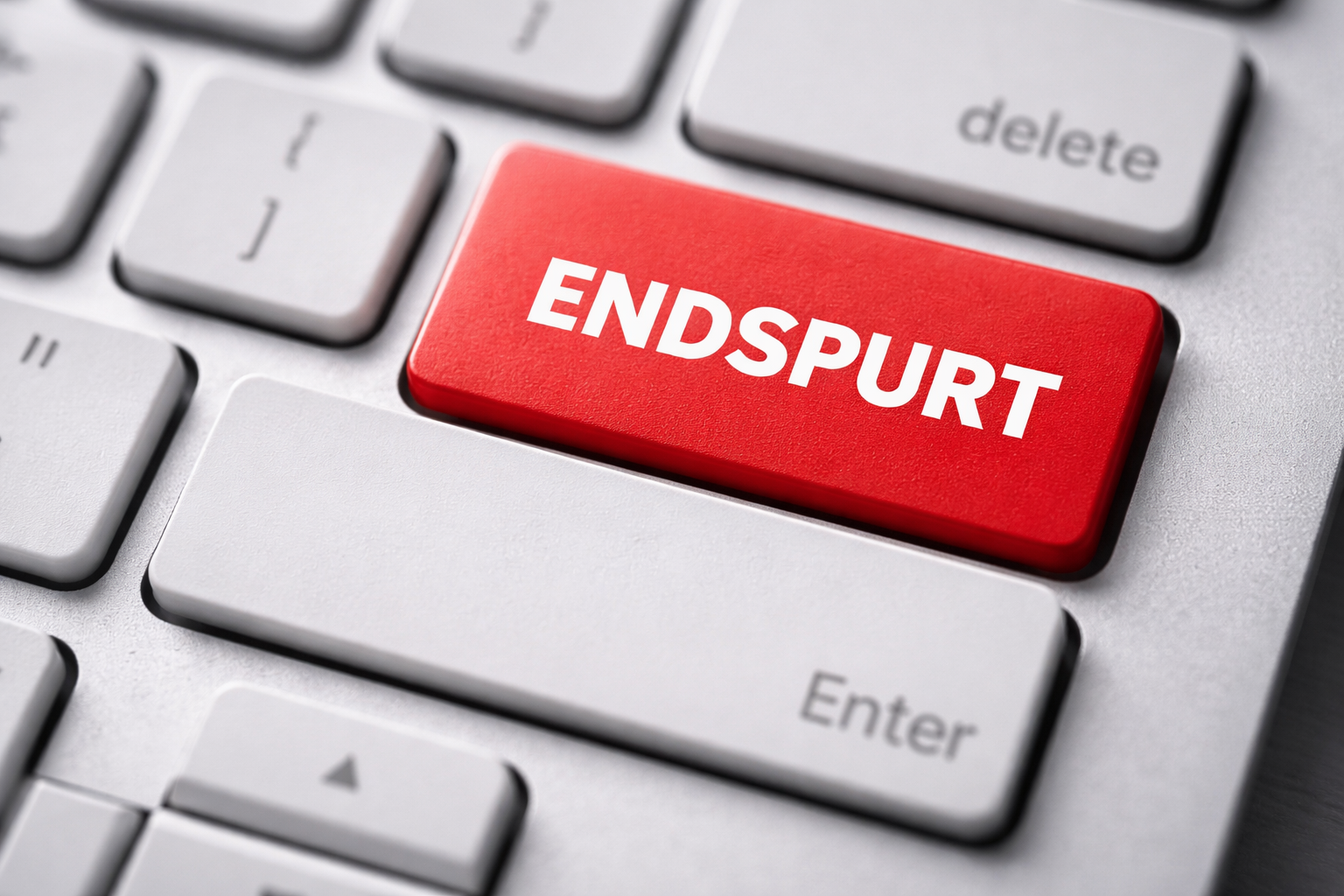 Tastatur mit roter Entertaste "Endspurt"